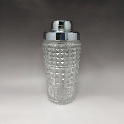 1960s Stunning Cut Crystal Cocktail Shaker. Made in Italy