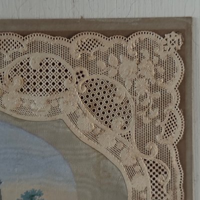 Canivet mécanique XIXe rehaussé d'une peinture