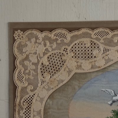 Canivet mécanique XIXe rehaussé d'une peinture
