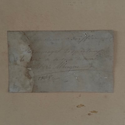 Canivet mécanique XIXe rehaussé d'une peinture
