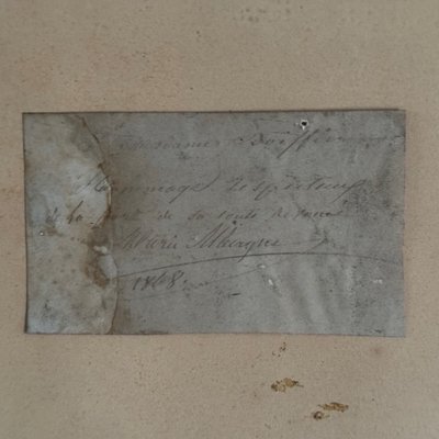 Canivet mécanique XIXe rehaussé d'une peinture
