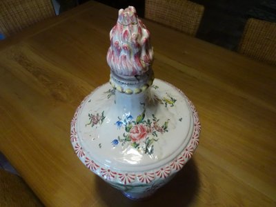 18th century earthenware Veuve Perrin Marseille Fisherman's Urn