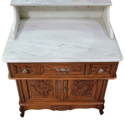 Meuble de toilette style Louis XV Provençal en noyer vers 1850 