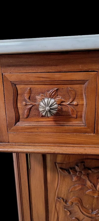Meuble de toilette style Louis XV Provençal en noyer vers 1850 