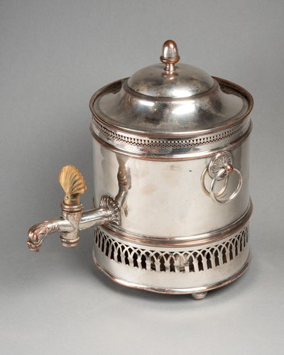 Eierwärmer (Egg Coddler / Egg Boiler) aus versilbertem Metall, Anfang 20.