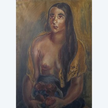 Elisabeth FUCHS.junge Frau mit Früchten.