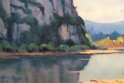Lake and mountain view