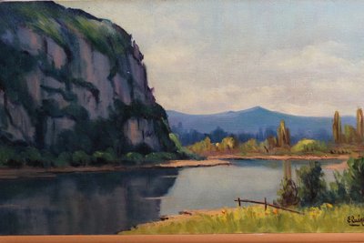 Lake and mountain view