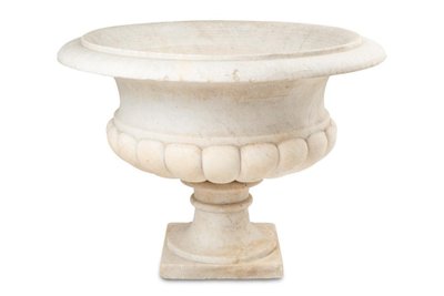 Vase Médicis à panse gaudronnée et col évasé en marbre. Circa 1880.LS6458208P