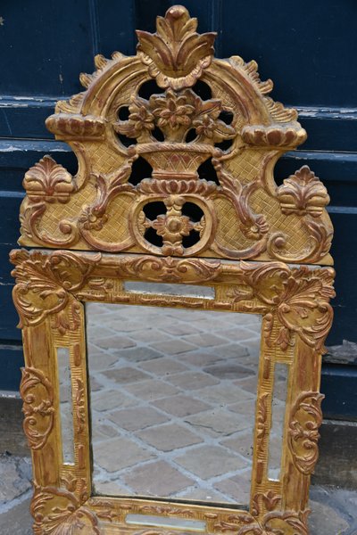 Miroir à parecloses d époque Regence XVIII