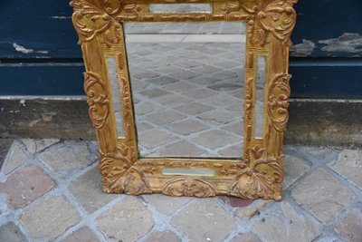 Miroir à parecloses d époque Regence XVIII