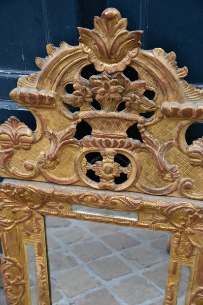 Miroir à parecloses d époque Regence XVIII