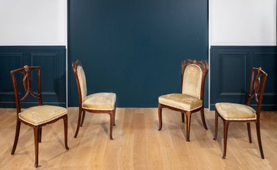C. Plumet & T. Selmersheim, Ensemble de Salon aux Iris, Art Nouveau Mobilier
