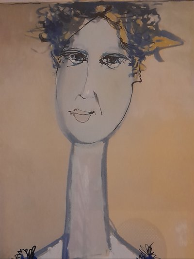 Michel Gassies satyre des temps modernes Gouache