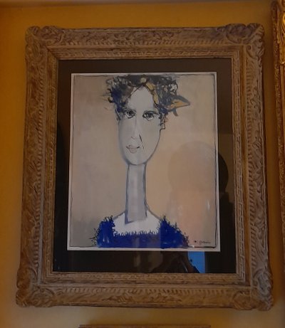 Michel Gassies satyre des temps modernes Gouache