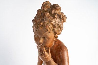 Scultura in terracotta di Paul Dubois, fine XIX secolo
