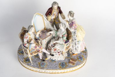 Groupe en porcelaine Meissen, fin XIXème siècle 