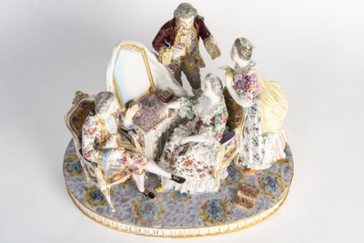 Groupe en porcelaine Meissen, fin XIXème siècle 