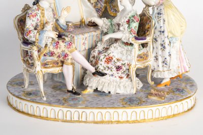 Groupe en porcelaine Meissen, fin XIXème siècle 