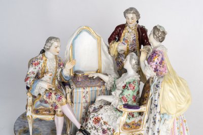 Groupe en porcelaine Meissen, fin XIXème siècle 