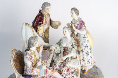 Groupe en porcelaine Meissen, fin XIXème siècle 