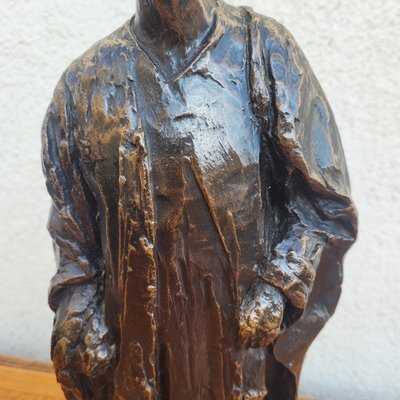 E A Leroy, camerunense, scultura orientalista in bronzo, inizio XX secolo