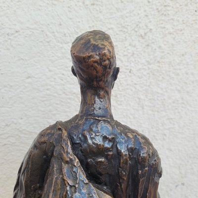 E A Leroy, camerunense, scultura orientalista in bronzo, inizio XX secolo