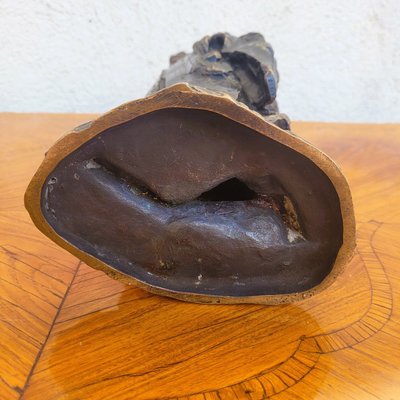 E A Leroy, camerunense, scultura orientalista in bronzo, inizio XX secolo