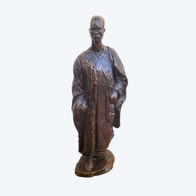 E A Leroy, camerunense, scultura orientalista in bronzo, inizio XX secolo