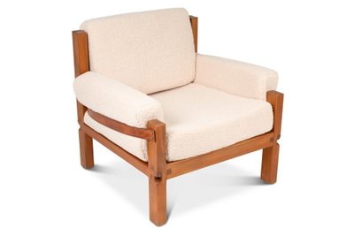 Pierre Chapo. Pair of elm armchairs. 1970s.LS6493B2809M