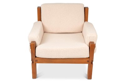 Pierre Chapo. Pair of elm armchairs. 1970s.LS6493B2809M