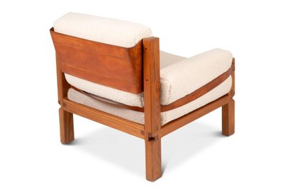 Pierre Chapo. Pair of elm armchairs. 1970s.LS6493B2809M