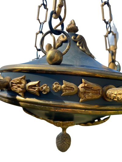 Lampadario in stile impero a sei bracci in ormù - 1920 circa