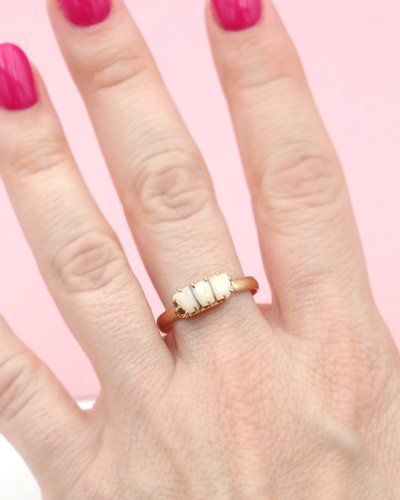 Anello per denti da latte in oro 18 carati, anello sentimentale, gioiello antico, gioiello della fertilità, ricordo