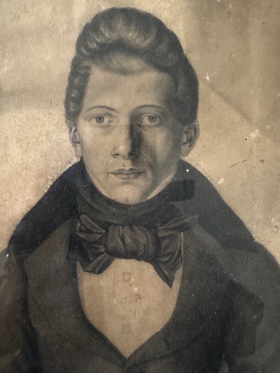Frontalporträt von Amédée Binet de Jassonneix 1838