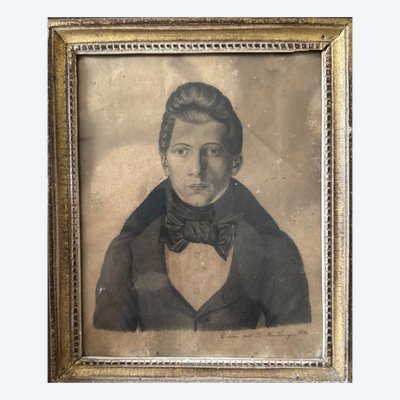 Frontalporträt von Amédée Binet de Jassonneix 1838