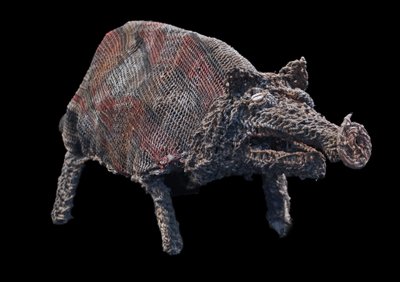 Figure de culte cochon, art tribal, art océanien, Océanie, art du Pacifique, 58cm