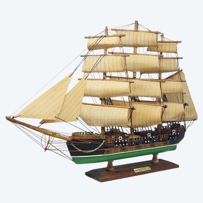 Maquette de bateau Fragata Siglo XVIII des années 1970. Fabriquée à la main. Fabriqué en Angleterre