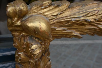 Spiegel aus vergoldetem Holz Barock Italien XIX