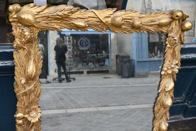 Spiegel aus vergoldetem Holz Barock Italien XIX