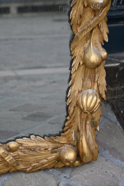 Spiegel aus vergoldetem Holz Barock Italien XIX