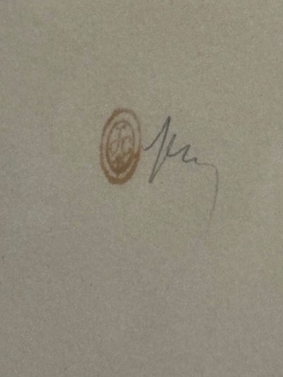 Jean Cocteau – Étude pour le Christ, lithographie numérotée (118/150), cachet de l’atelier