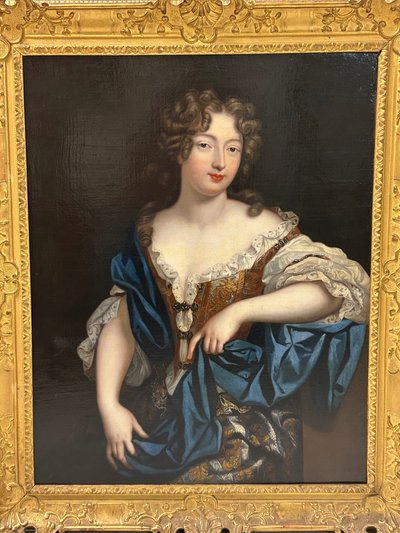 Porträt einer Frau aus dem 17. Jahrhundert Öl auf Leinwand - H 113 cm