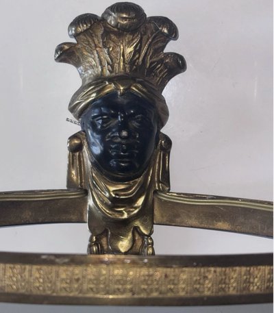 Maison BAGUES, Aux Indiens wall lights in gilded and patinated bronze