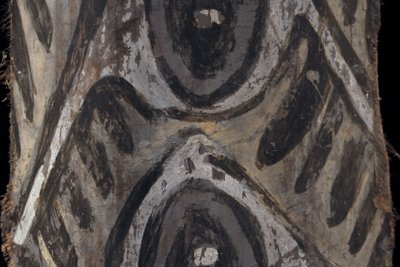 Bemalte Rinde, Ozeanische Kunst, Frühe Kunst, Stammeskunst, Gemälde, Ozeanien, Pazifik, 139 cm