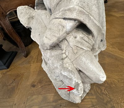 Skulptur aus weißem Stein Jungfrau der Frömmigkeit Pieta Gekreuzigter Christus XVII.