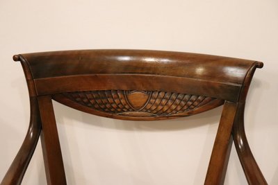 Antike Armlehnstühle aus Nussholz & Wiener Sraw, 2er Set