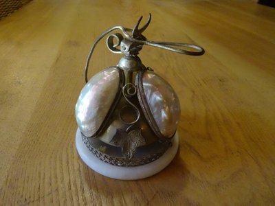 Napoleon III Table Bell in Mother-of-Pearl and Brass