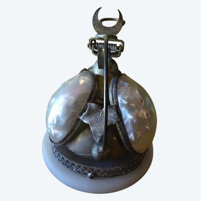 Napoleon III Table Bell in Mother-of-Pearl and Brass
