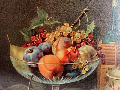 Chromolithography. Still life with fruit, after Falchetti
